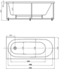 Акриловая ванна Акватек Оберон 170x70