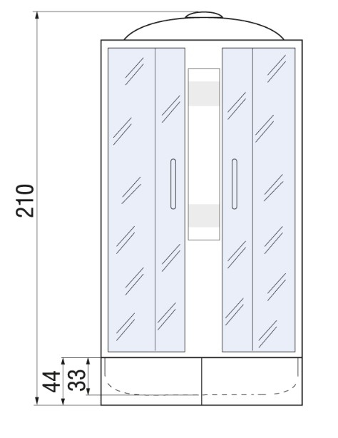 Душевая кабина River Nara 120/90/44 МТ L 120x90