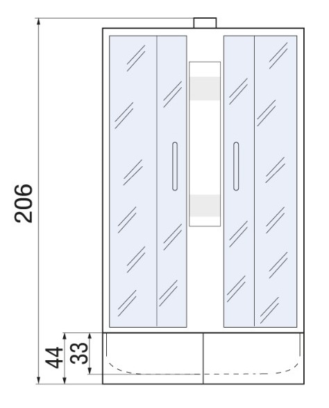 Душевая кабина River Nara Б/К 90/44 MT 90x90