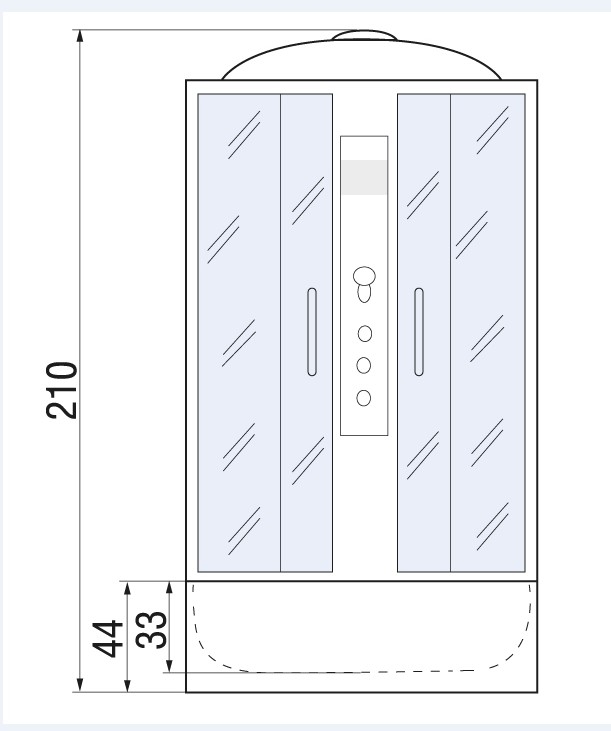 Душевая кабина River Dunay 120/80/44 ТН L 120x80