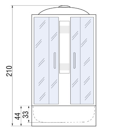 Душевая кабина River Nara 100/44 MT 100x100