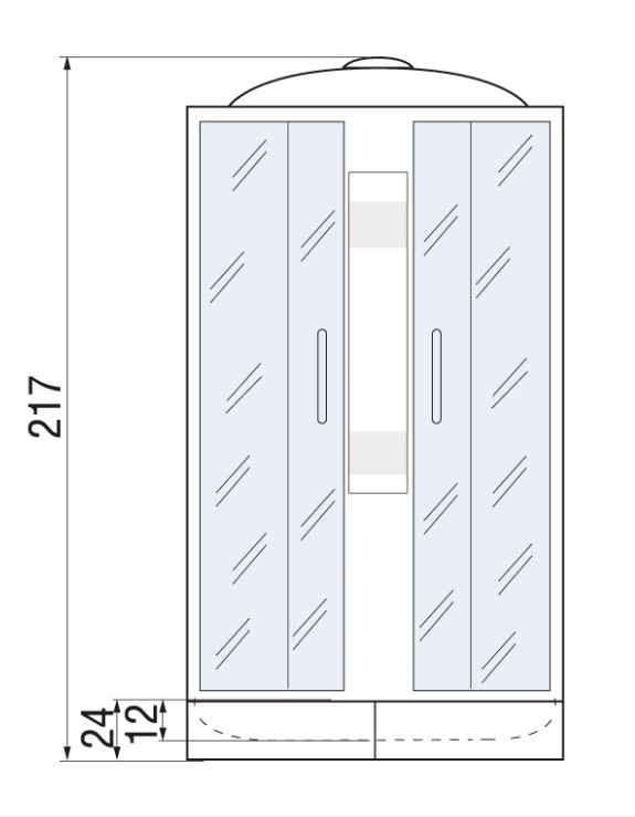 Душевая кабина River Sena 120/80/24 МТ 120x80