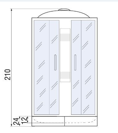 Душевая кабина River Nara 90/24 MT 90x90