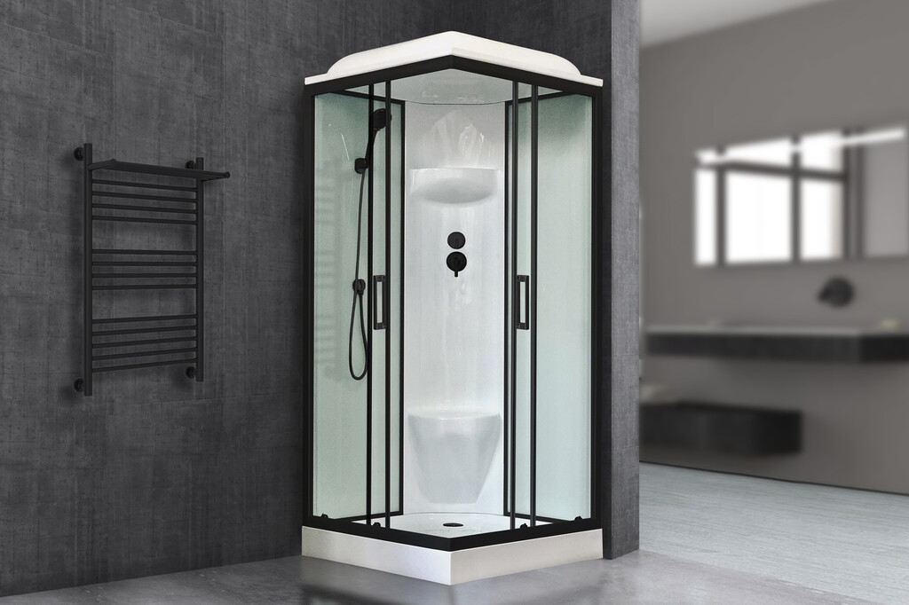 Душевая кабина Royal Bath RB90HP6-WT-BL 90x90