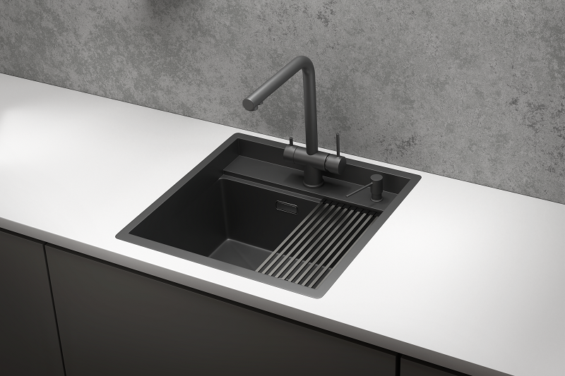 Мойка для кухни Granula Kitchen Space 5051 ЧЕРНЫЙ МАТОВЫЙ