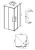 Душевое ограждение Grossman Cosmo 300.K33.02.8080.32.00 80x80