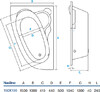 Акриловая ванна Koller Pool Nadine 150x100 L