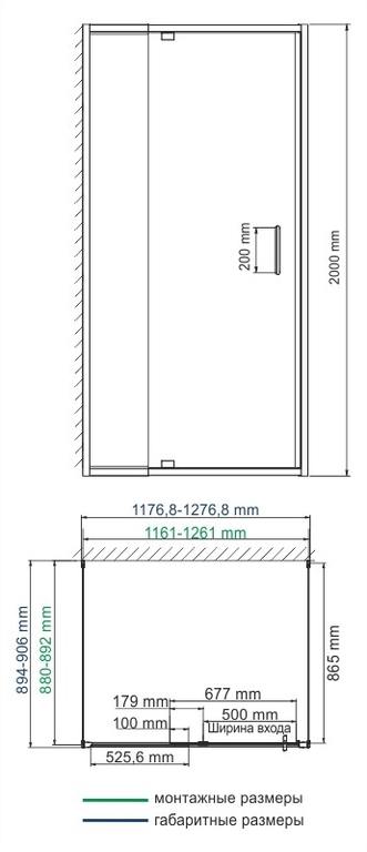 Душевое ограждение WasserKRAFT Berkel 48P21 120x90