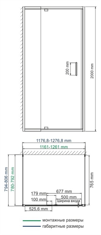 Душевое ограждение WasserKRAFT Berkel 48P25 120x80