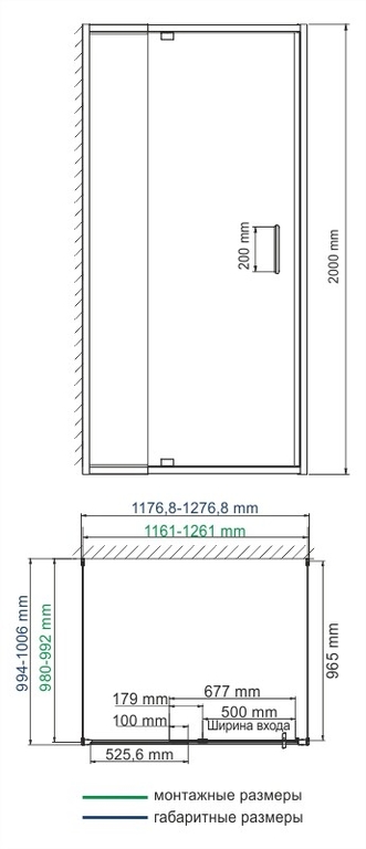 Душевое ограждение WasserKRAFT Berkel 48P26 120x100