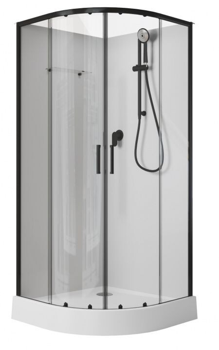 Душевая кабина Aquanet Passion EVO 100 R Black 100x100