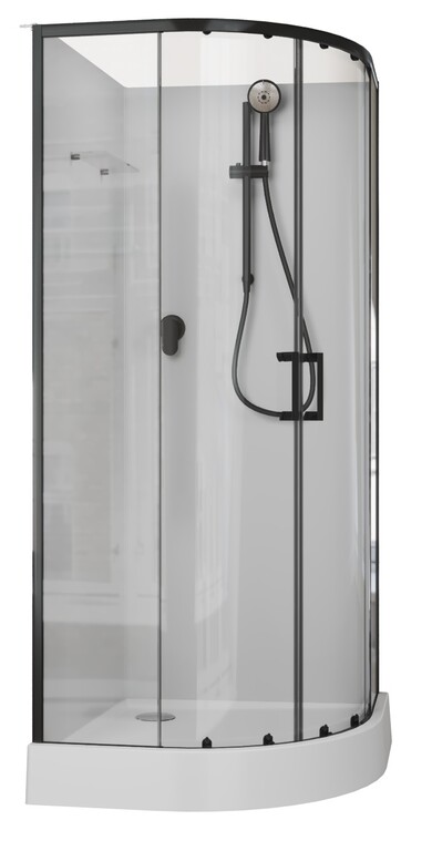 Душевая кабина Aquanet Passion EVO 100 R Black 100x100