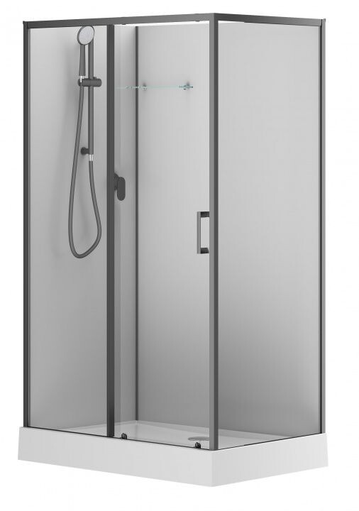 Душевая кабина Aquanet Passion EVO 120 L Black 120x80
