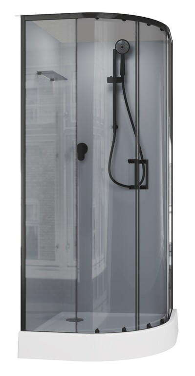 Душевая кабина Aquanet Passion EVO 90 R Black 90x90 набор 3