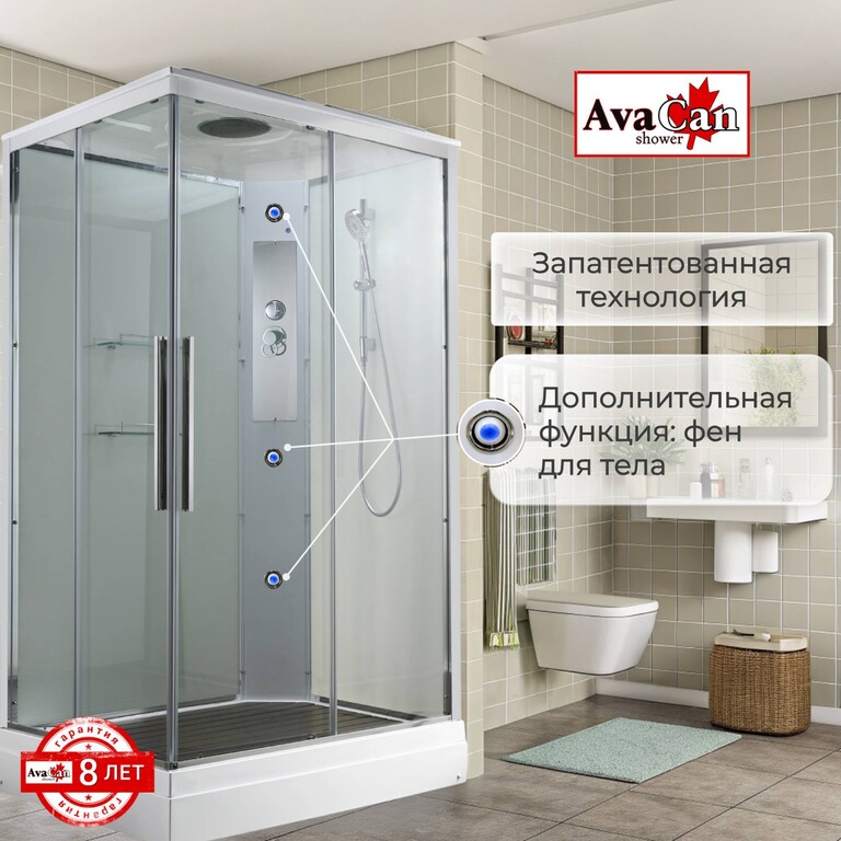 Душевая кабина AvaCan K2010 100x100