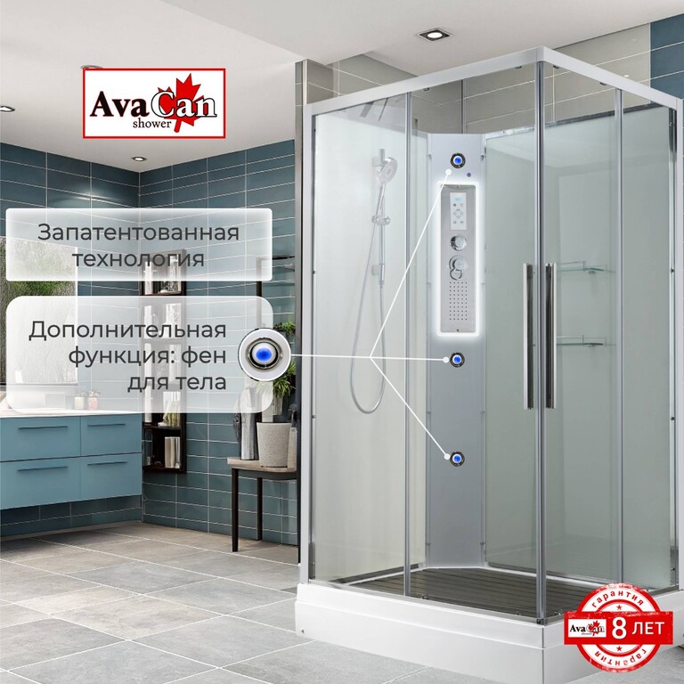 Душевая кабина AvaCan K2080N 80x80