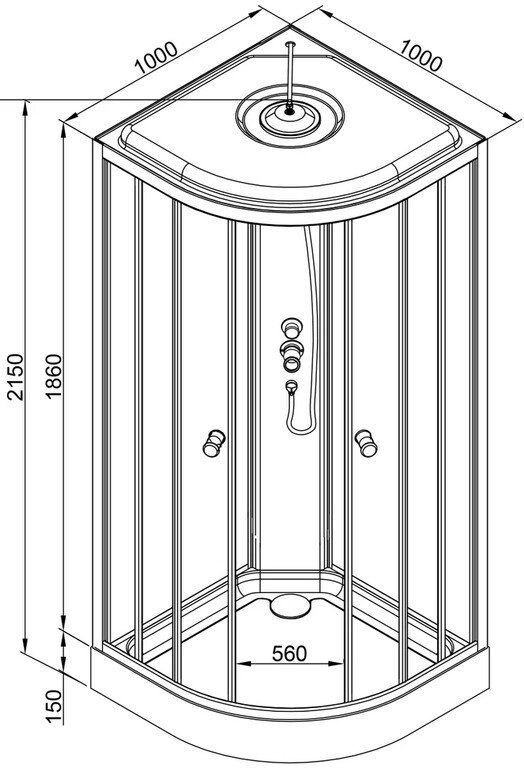 Душевая кабина AvaCan L901 EL 100x100