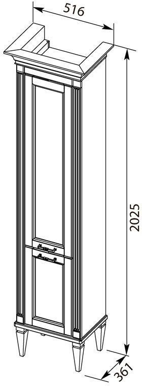 Пенал Aquanet Cелена 40 R