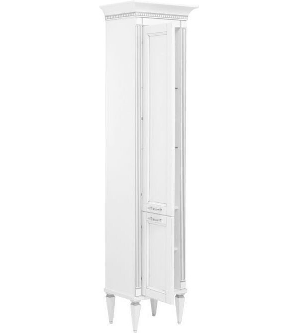 Пенал Aquanet Селена 40 L белый/серебро