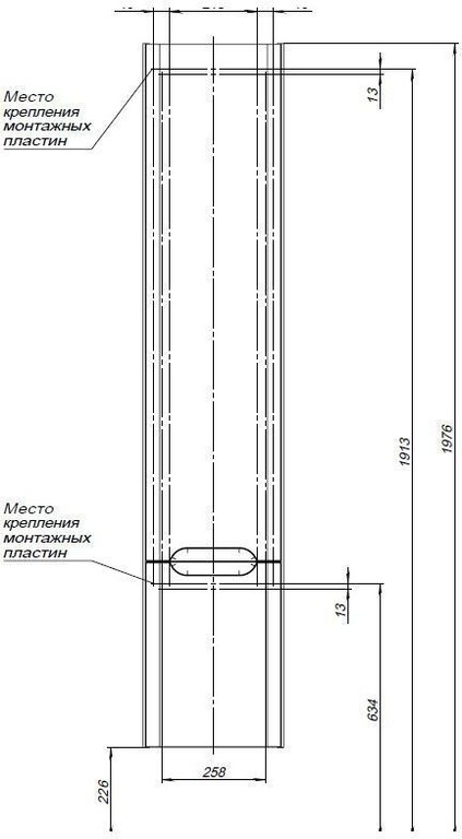 Пенал Aquanet София 35 R белый