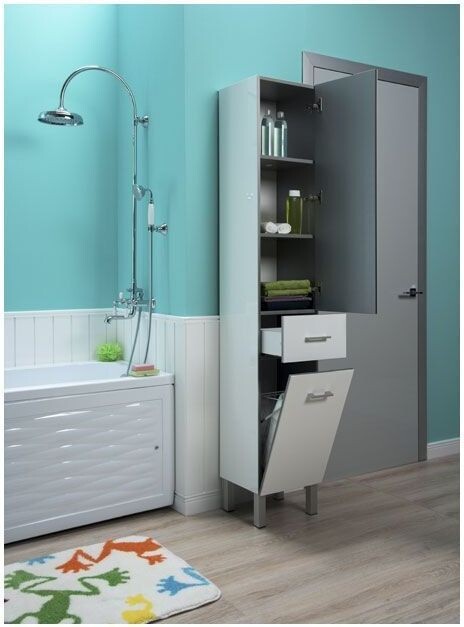 Пенал Aquanet Верона 35 R б/к белый (напольный)