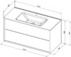 Тумба c раковиной Aquanet Lino 100 (Flat) белый глянец