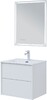 Тумба c раковиной Aquanet Lino 60 (Flat) белый глянец