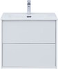 Тумба c раковиной Aquanet Lino 60 (Flat) белый глянец