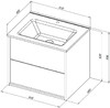 Тумба c раковиной Aquanet Lino 60 (Flat) белый глянец