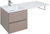 Тумба с раковиной Aquanet Алвита 120 L капучино