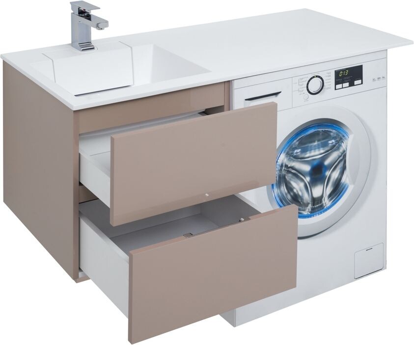 Тумба с раковиной Aquanet Алвита 120 L капучино