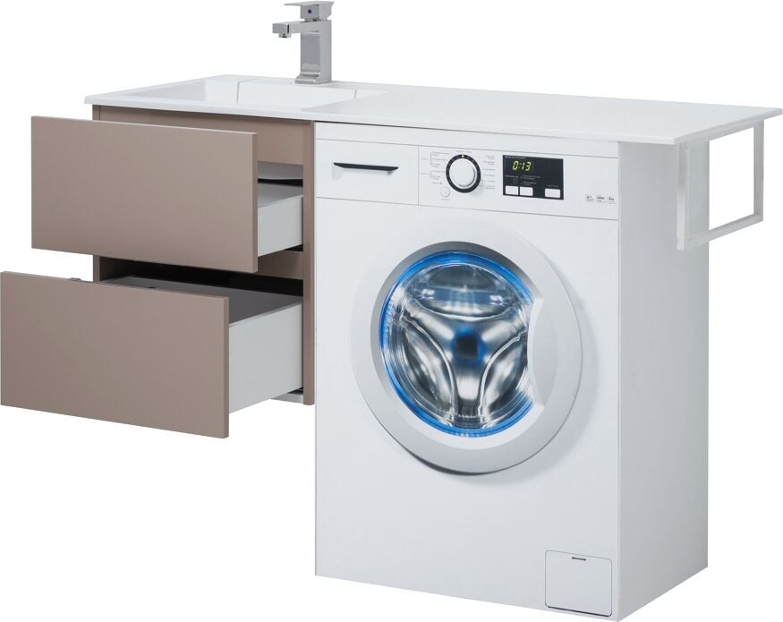 Тумба с раковиной Aquanet Алвита 120 L капучино