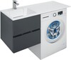 Тумба с раковиной Aquanet Алвита 120 L серый антрацит