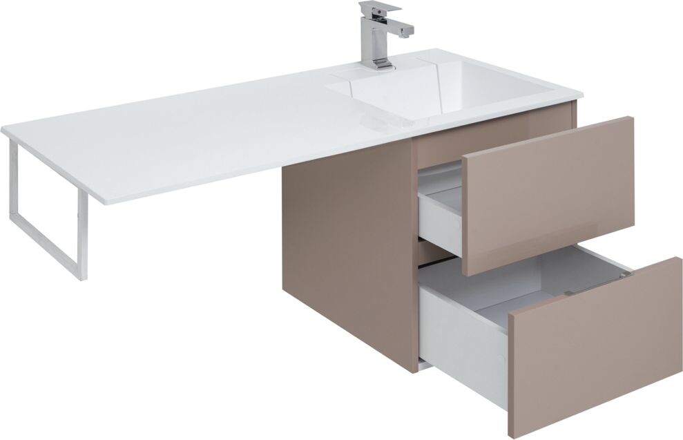 Тумба с раковиной Aquanet Алвита 120 R капучино