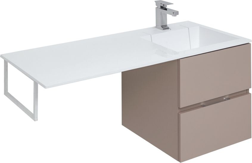 Тумба с раковиной Aquanet Алвита 120 R капучино