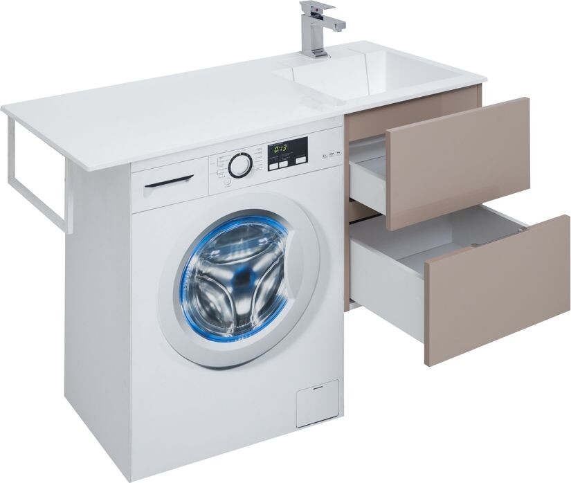Тумба с раковиной Aquanet Алвита 120 R капучино