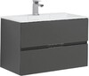 Тумба с раковиной Aquanet Алвита 80 серый антрацит