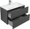 Тумба с раковиной Aquanet Алвита 80 серый антрацит