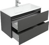 Тумба с раковиной Aquanet Алвита 90 серый антрацит