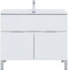 Тумба с раковиной Aquanet Алвита New 100 1 ящик, 2 дверцы, белый матовый