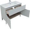 Тумба с раковиной Aquanet Алвита New 100 1 ящик, 2 дверцы, серый