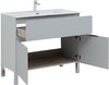 Тумба с раковиной Aquanet Алвита New 100 1 ящик, 2 дверцы, серый