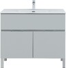 Тумба с раковиной Aquanet Алвита New 100 1 ящик, 2 дверцы, серый