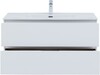 Тумба с раковиной Aquanet Алвита New 100 2 ящика, белый матовый