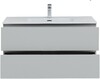 Тумба с раковиной Aquanet Алвита New 100 2 ящика, серый