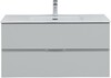 Тумба с раковиной Aquanet Алвита New 100 2 ящика, серый