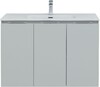 Тумба с раковиной Aquanet Алвита New 100 3 дверцы, серый