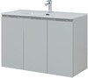 Тумба с раковиной Aquanet Алвита New 100 3 дверцы, серый