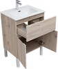 Тумба с раковиной Aquanet Алвита New 60 1 ящик, 2 дверцы, дуб веллингтон