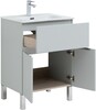 Тумба с раковиной Aquanet Алвита New 60 1 ящик, 2 дверцы, серый
